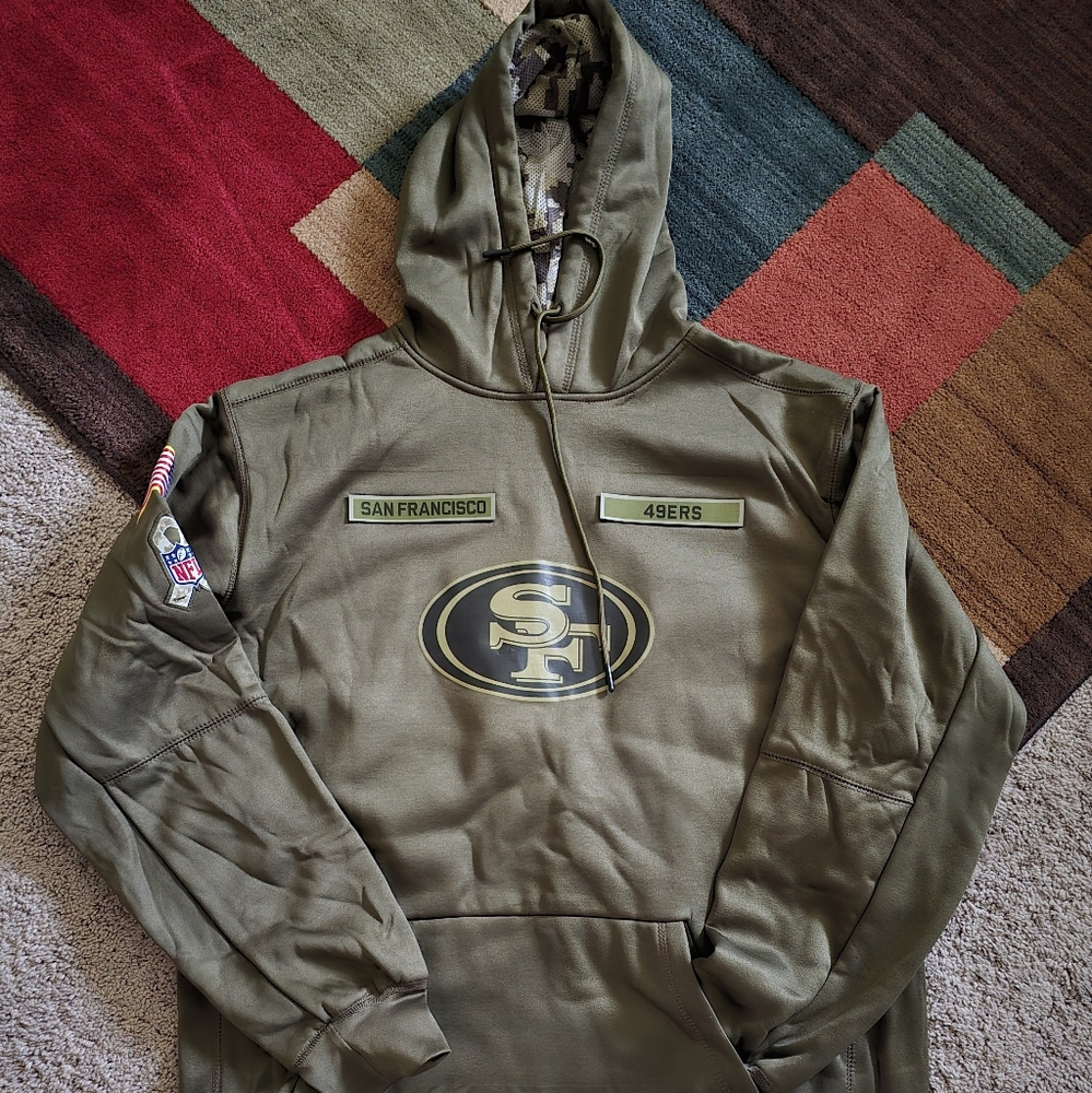 Men xl army green 49ers hoodie